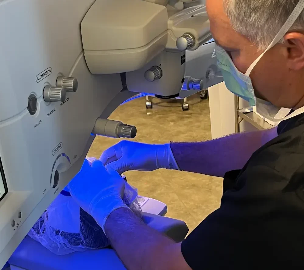 Doctor Kovach performing SMILE procedure